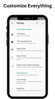 Text to Speech (TTS) android App screenshot 2